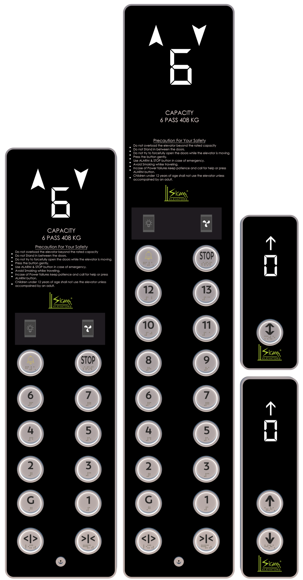 Trending elevator operating panel SEL-OP-T-101 (COP and LOP) by Sigma Elevators