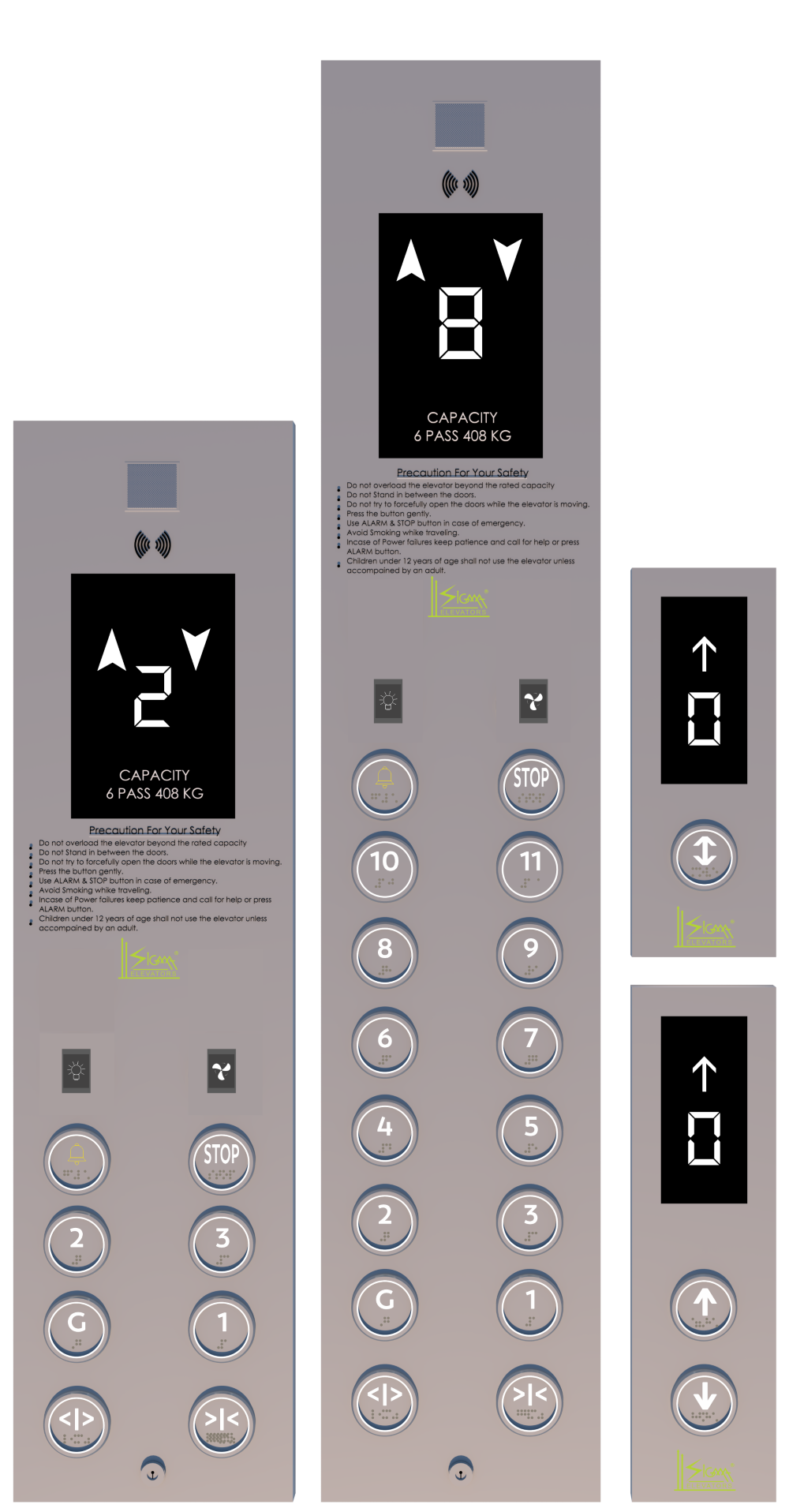 Trending elevator operating panel SEL-OP-T-102 (COP and LOP) by Sigma Elevators