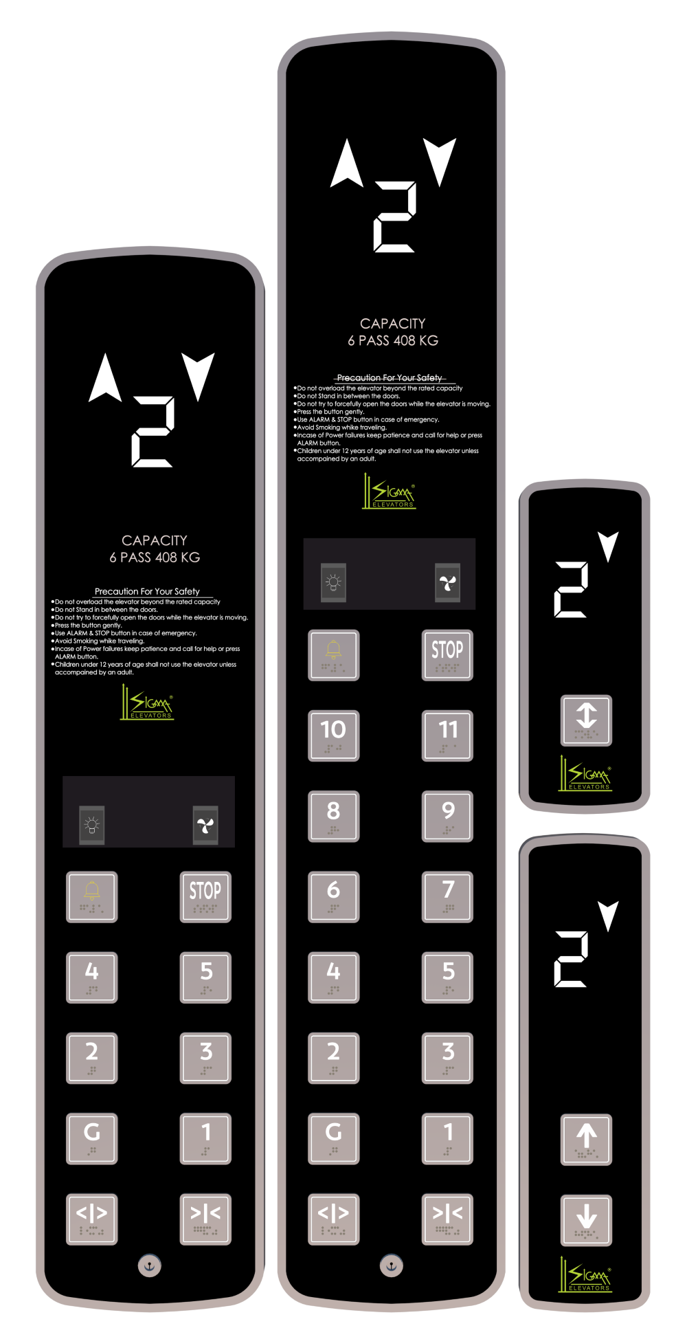 Trending elevator operating panel SEL-OP-T-104 (COP and LOP) by Sigma Elevators