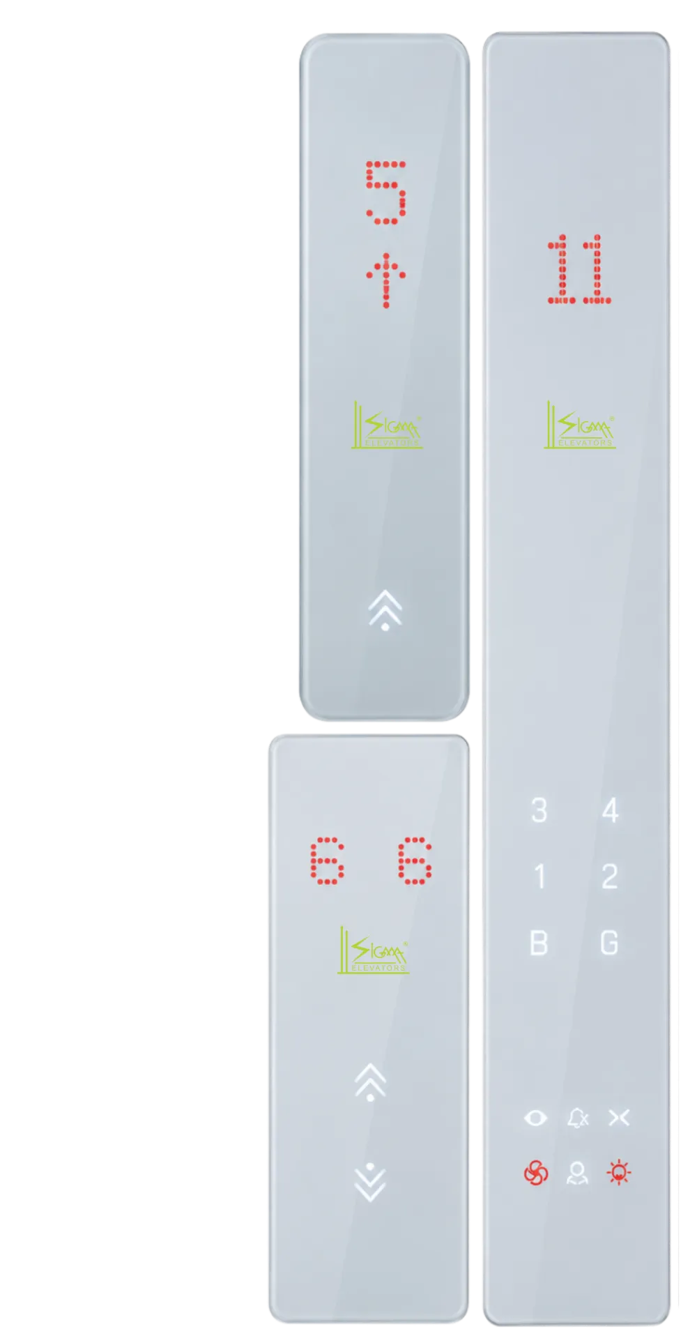 Exclusive elevator operating panel SEL-OP-E-101 (COP and LOP) by Sigma Elevators