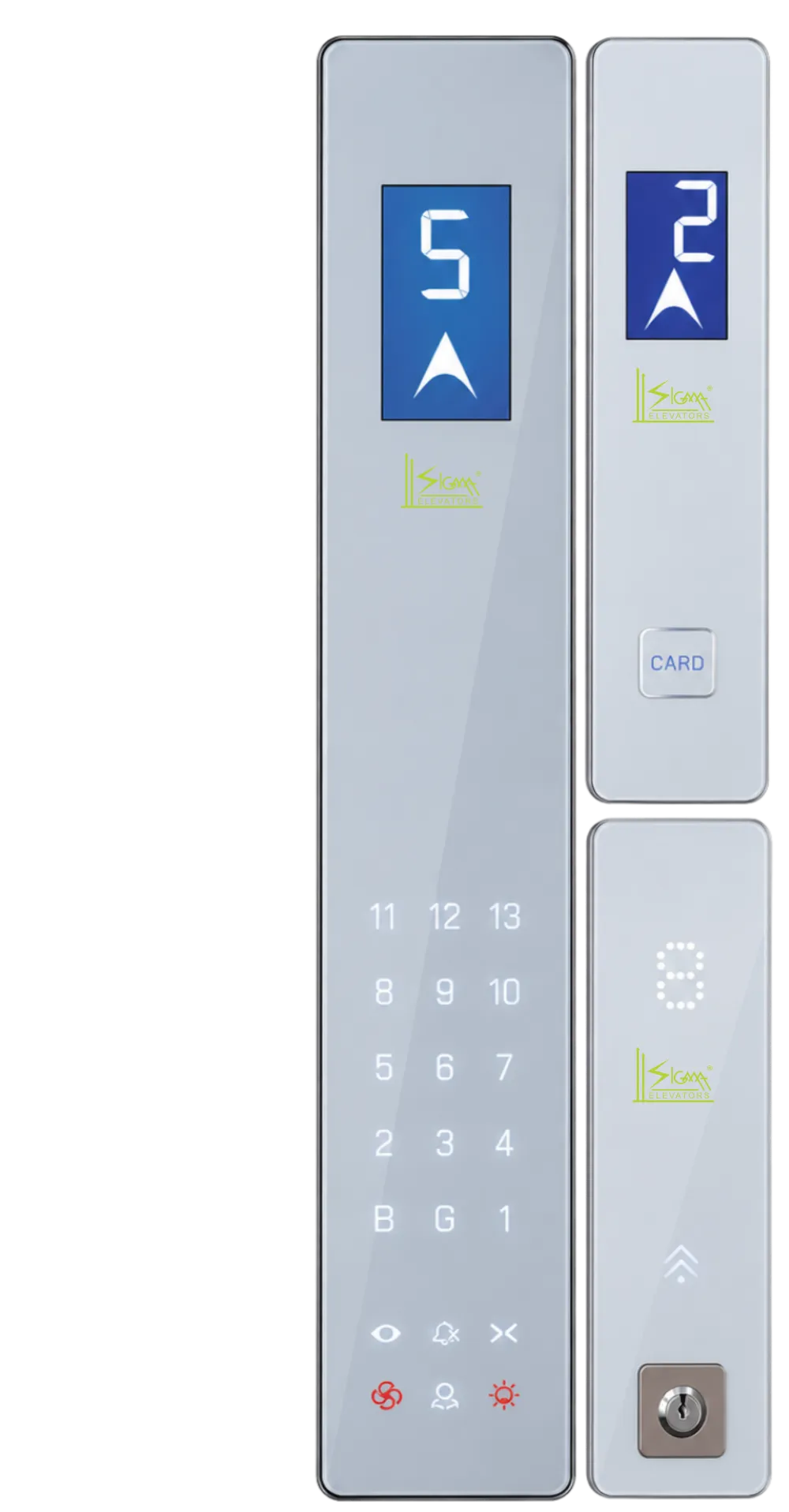 Exclusive elevator operating panel SEL-OP-E-102 (COP and LOP) by Sigma Elevators