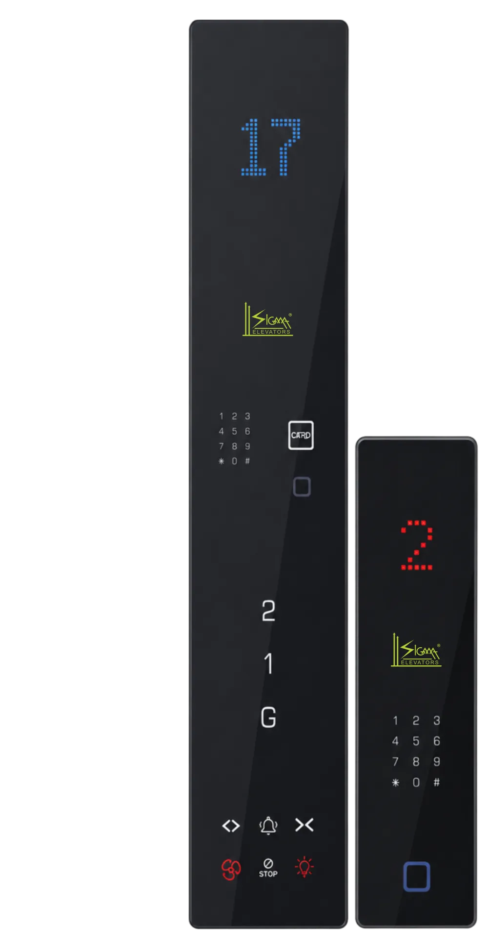 Exclusive elevator operating panel SEL-OP-E-105 (COP and LOP) by Sigma Elevators