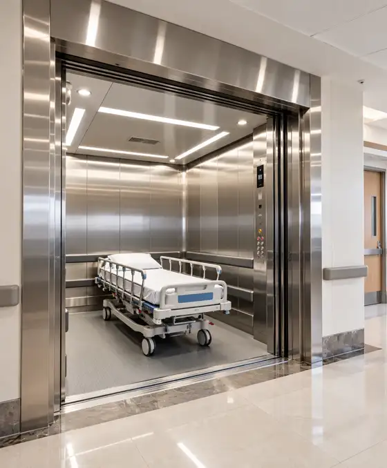 Hospital bed elevator by Sigma Elevators